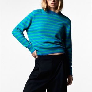 Zara striped WOOL SWEATER